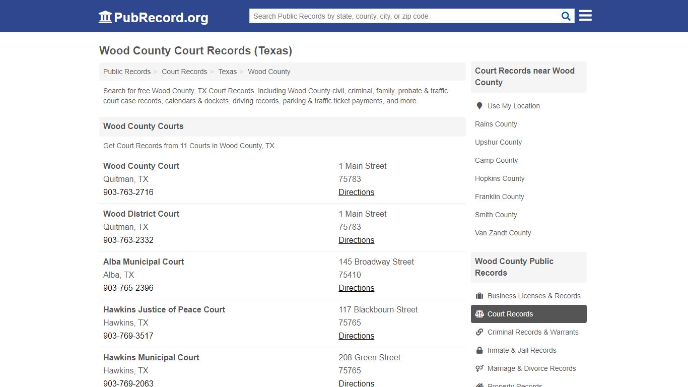 Free Wood County Court Records (Texas Court Records)